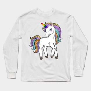 Gay Pride Rainbow Unicorn Long Sleeve T-Shirt